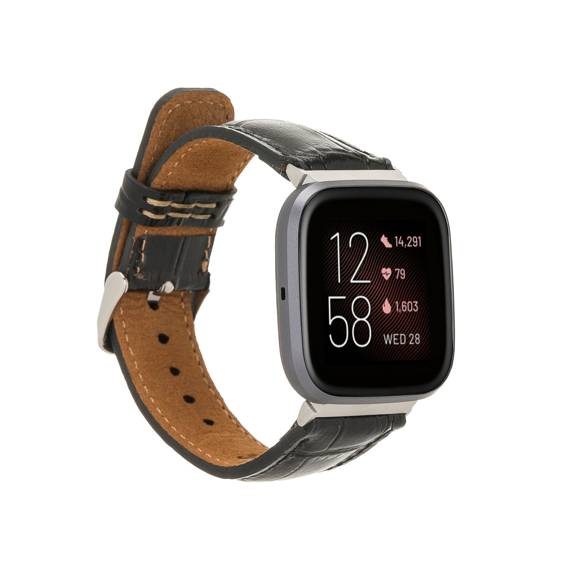 Klassisches Lederarmband für Fitbit Versa