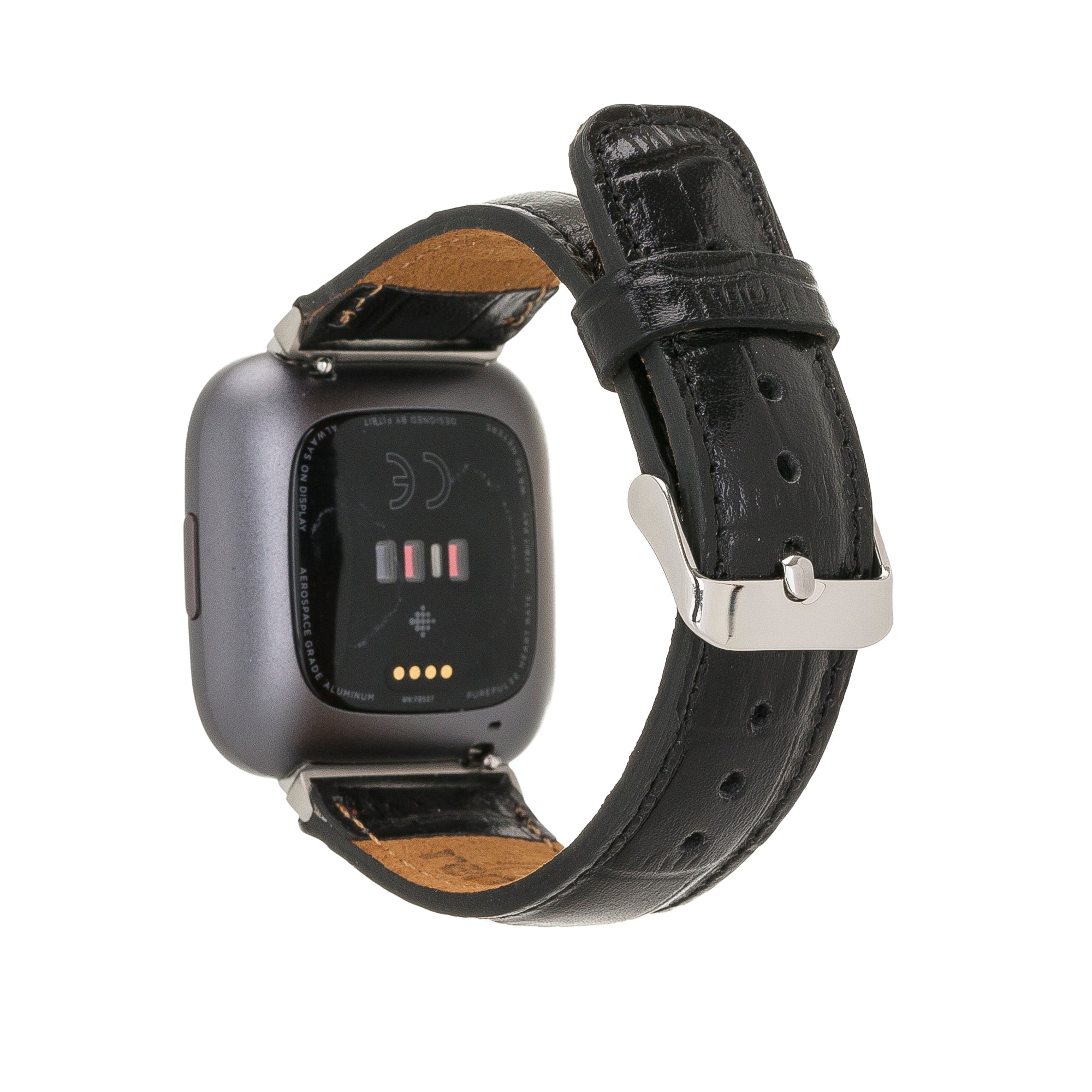 Klassisches Lederarmband für Fitbit Versa