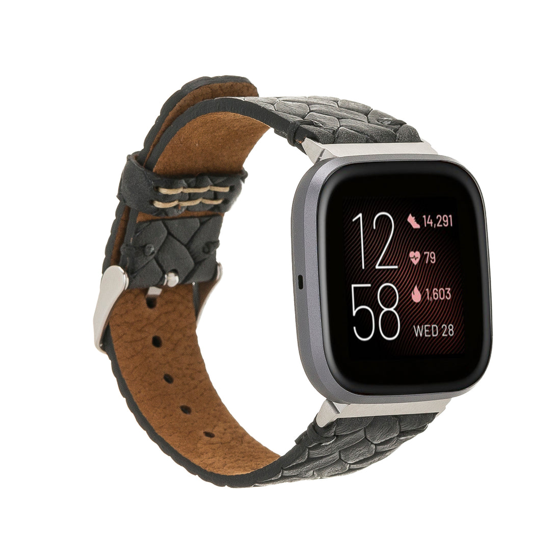 Klassisches Lederarmband für Fitbit Versa