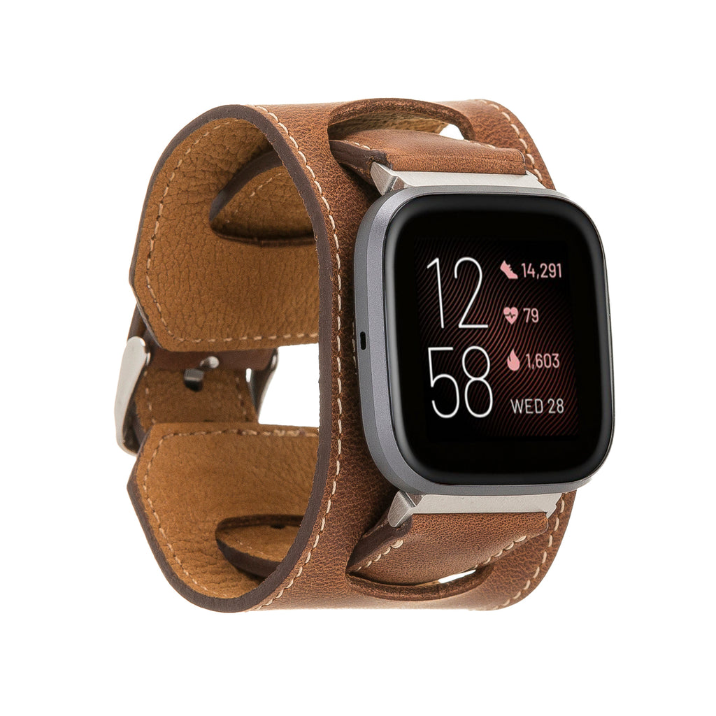 Cuff Leather Fitbit Versa Watch Band