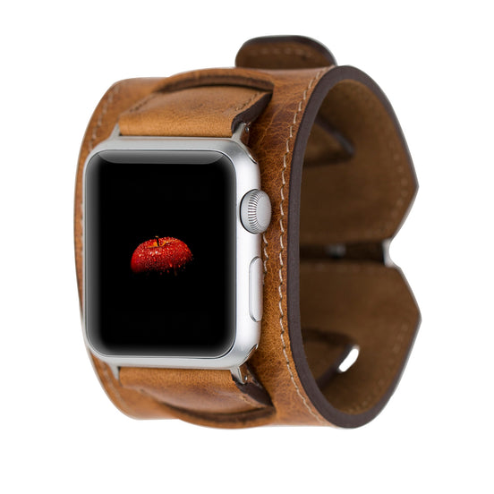 Manschettenleder-Apple-Watch-Armband