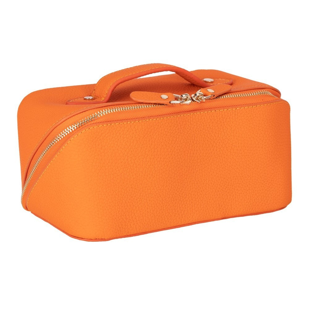 Ella Genuine Leather Cosmetic Bag - Luxury Toiletry Bag for Women & Men