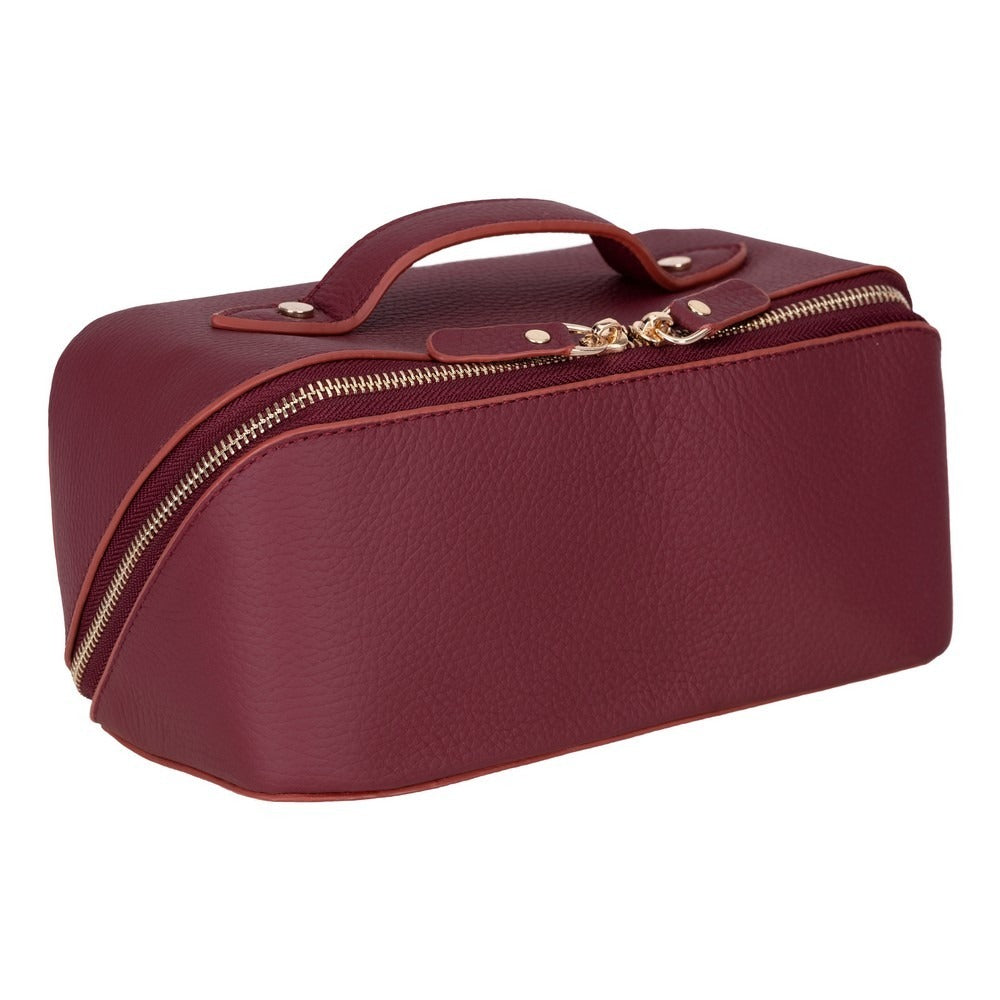 Ella Genuine Leather Cosmetic Bag - Luxury Toiletry Bag for Women & Men