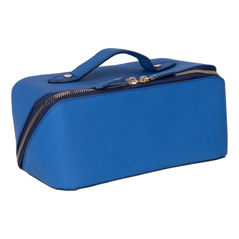 Ella Genuine Leather Cosmetic Bag - Luxury Toiletry Bag for Women & Men