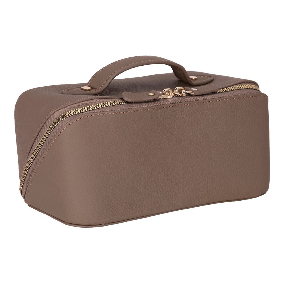 Ella Genuine Leather Cosmetic Bag - Luxury Toiletry Bag for Women & Men