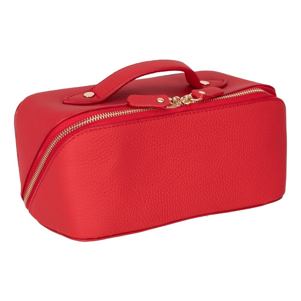 Ella Genuine Leather Cosmetic Bag - Luxury Toiletry Bag for Women & Men