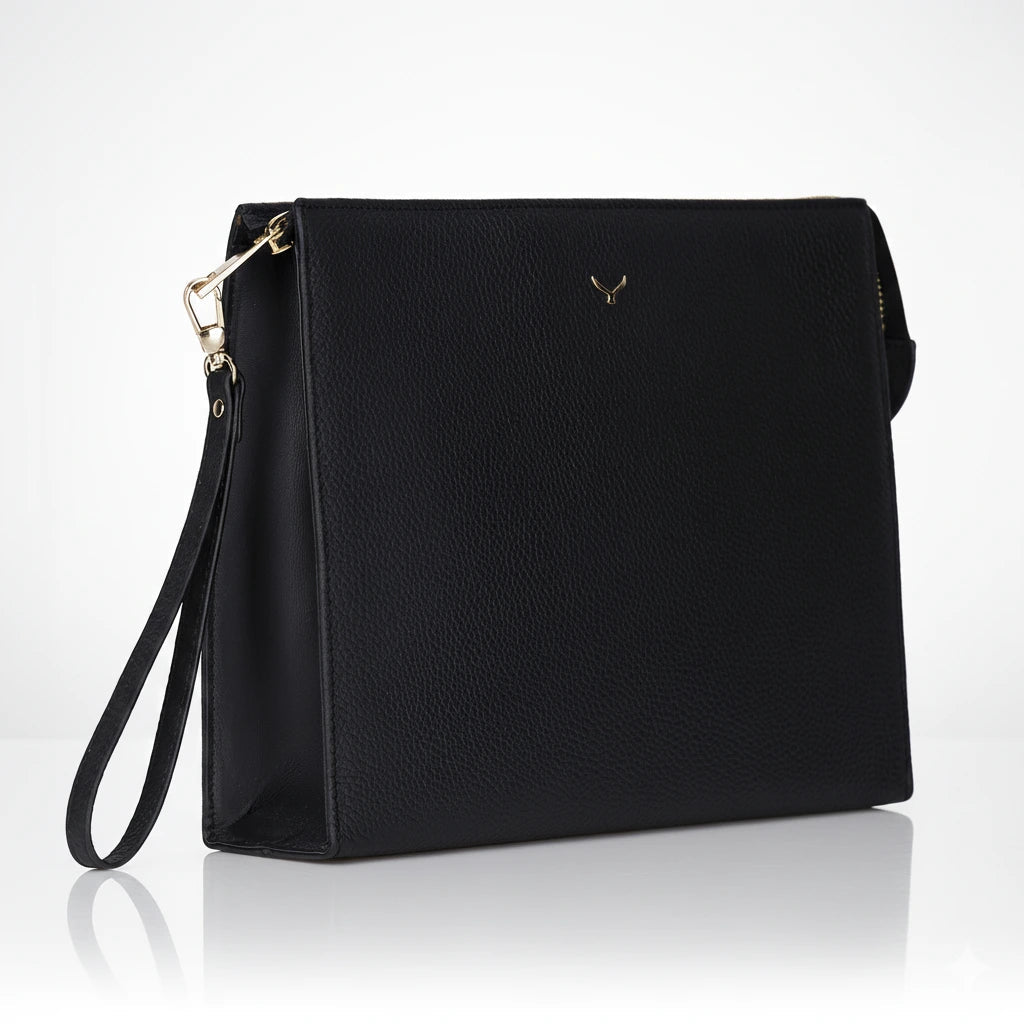 Adorn Genuine Leather Women's Wristlet Pouch & Clutch Bag