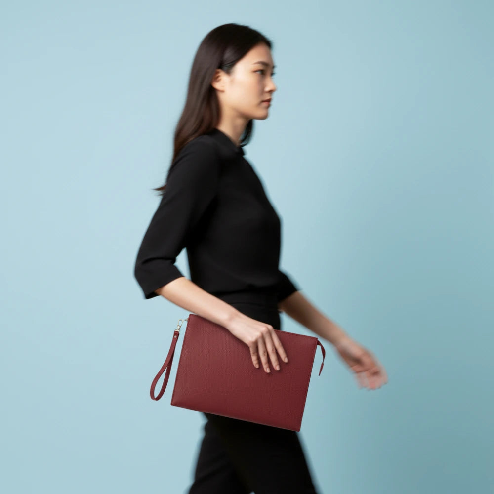 Adorn Genuine Leather Women's Wristlet Pouch & Clutch Bag