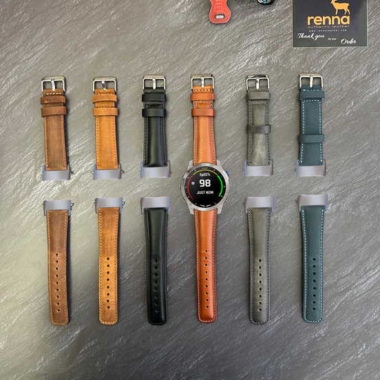 Klassische Lederarmbänder für alle Garmin Smartwatches