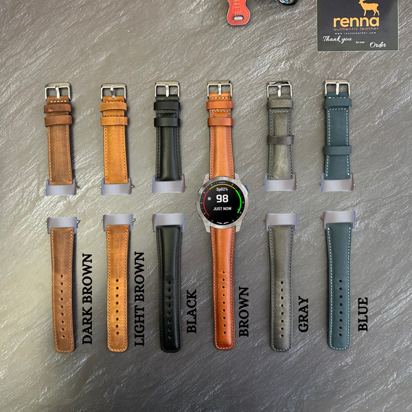 Classic Leather Bands for All Garmin Smart Watches