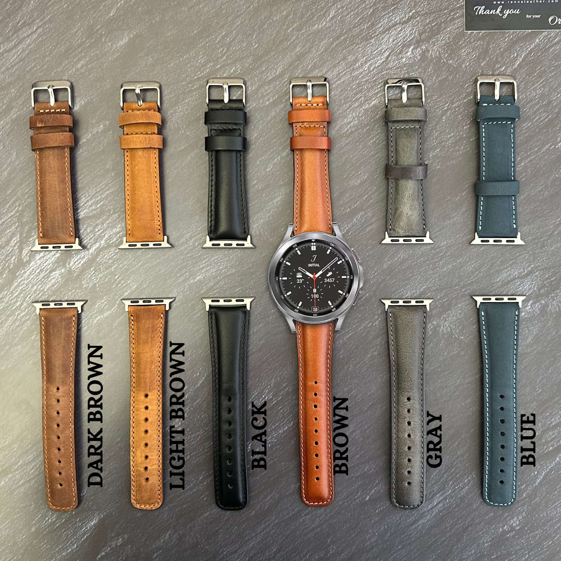 Klassische Lederarmbänder für Samsung Smartwatches