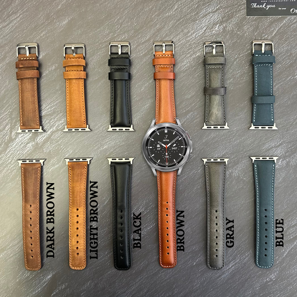 Classic Leather Bands for Samsung Smart Watches