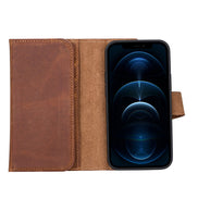 Weihnachtsmann iPhone 13 Mini Leder-Brieftaschenhülle