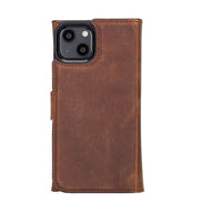Weihnachtsmann iPhone 13 Mini Leder-Brieftaschenhülle