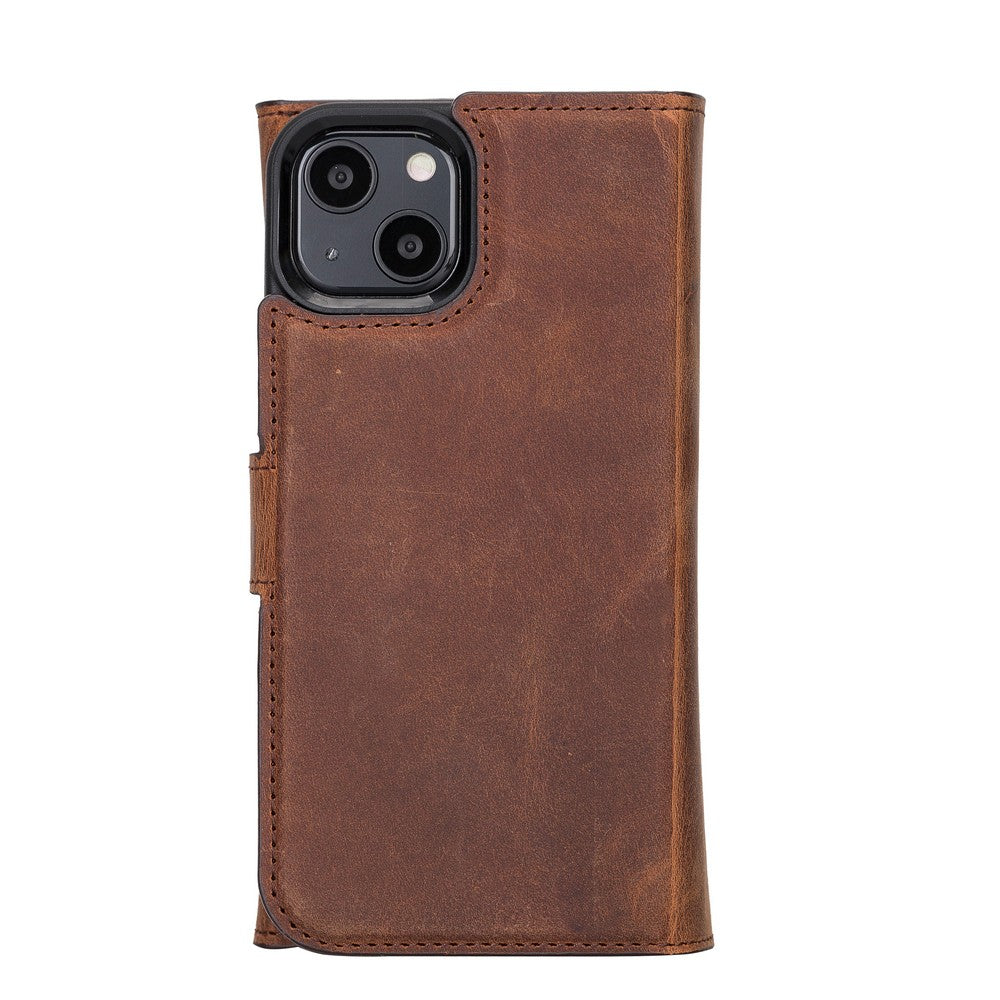 Santa I Phone 13 Mini Leather Detachable Wallet Case