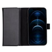 Weihnachtsmann iPhone 13 Pro Max Leder-Hülle mit abnehmbarem Brieftaschenmotiv