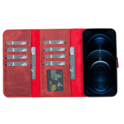 Weihnachtsmann iPhone 13 Pro Max Leder-Hülle mit abnehmbarem Brieftaschenmotiv