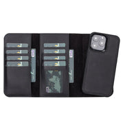 Weihnachtsmann iPhone 13 Pro Leder-Abnehmbare Brieftaschenhülle