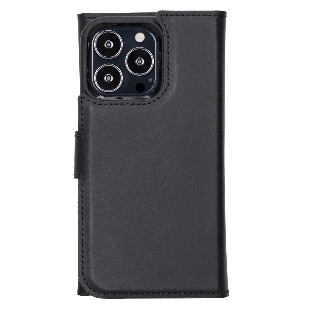 Weihnachtsmann iPhone 13 Pro Leder-Abnehmbare Brieftaschenhülle