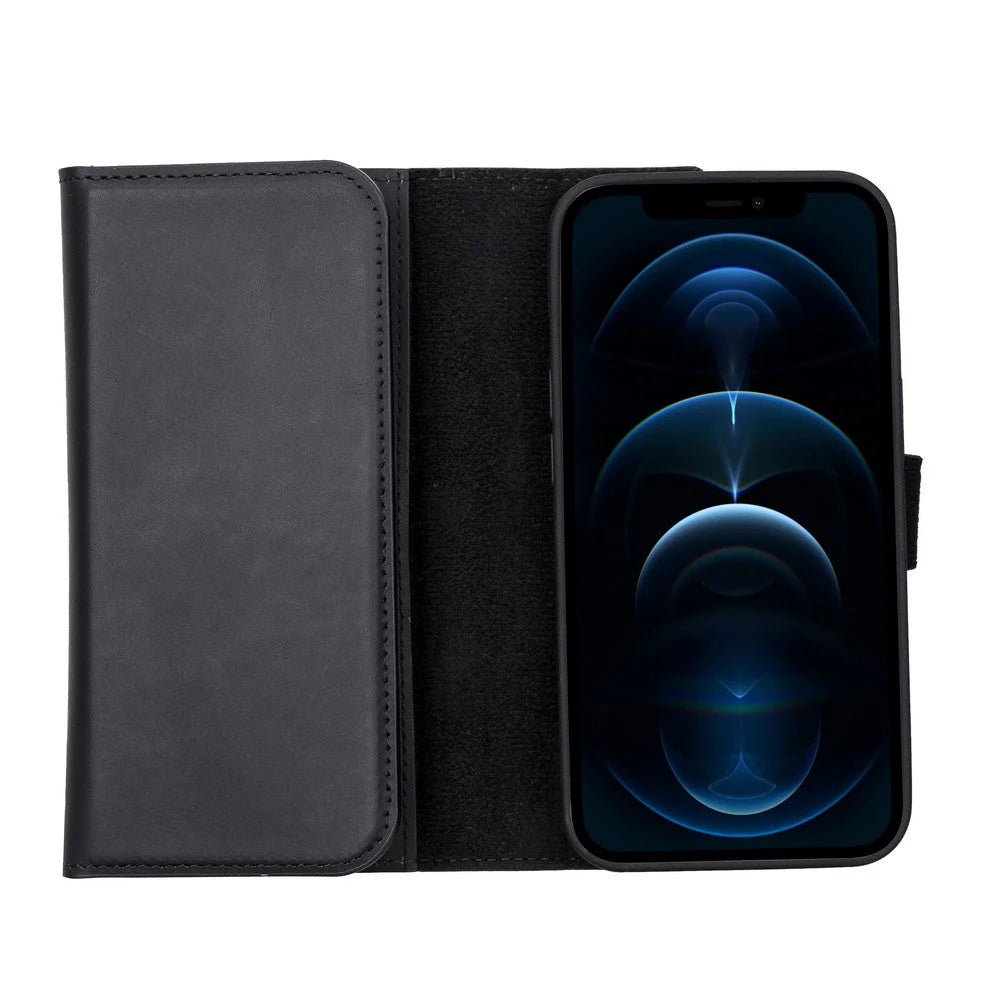 Weihnachtsmann iPhone 13 Pro Leder-Abnehmbare Brieftaschenhülle
