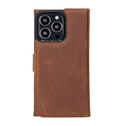 Weihnachtsmann iPhone 13 Pro Leder-Abnehmbare Brieftaschenhülle