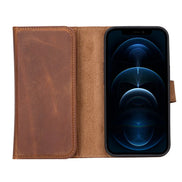 Weihnachtsmann iPhone 13 Pro Leder-Abnehmbare Brieftaschenhülle