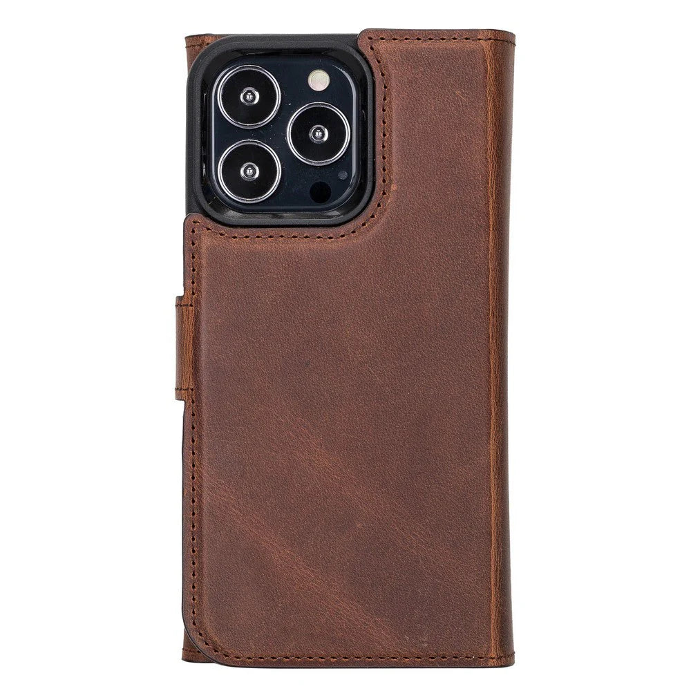 Weihnachtsmann iPhone 13 Pro Leder-Abnehmbare Brieftaschenhülle