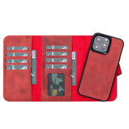 Weihnachtsmann iPhone 13 Pro Leder-Abnehmbare Brieftaschenhülle