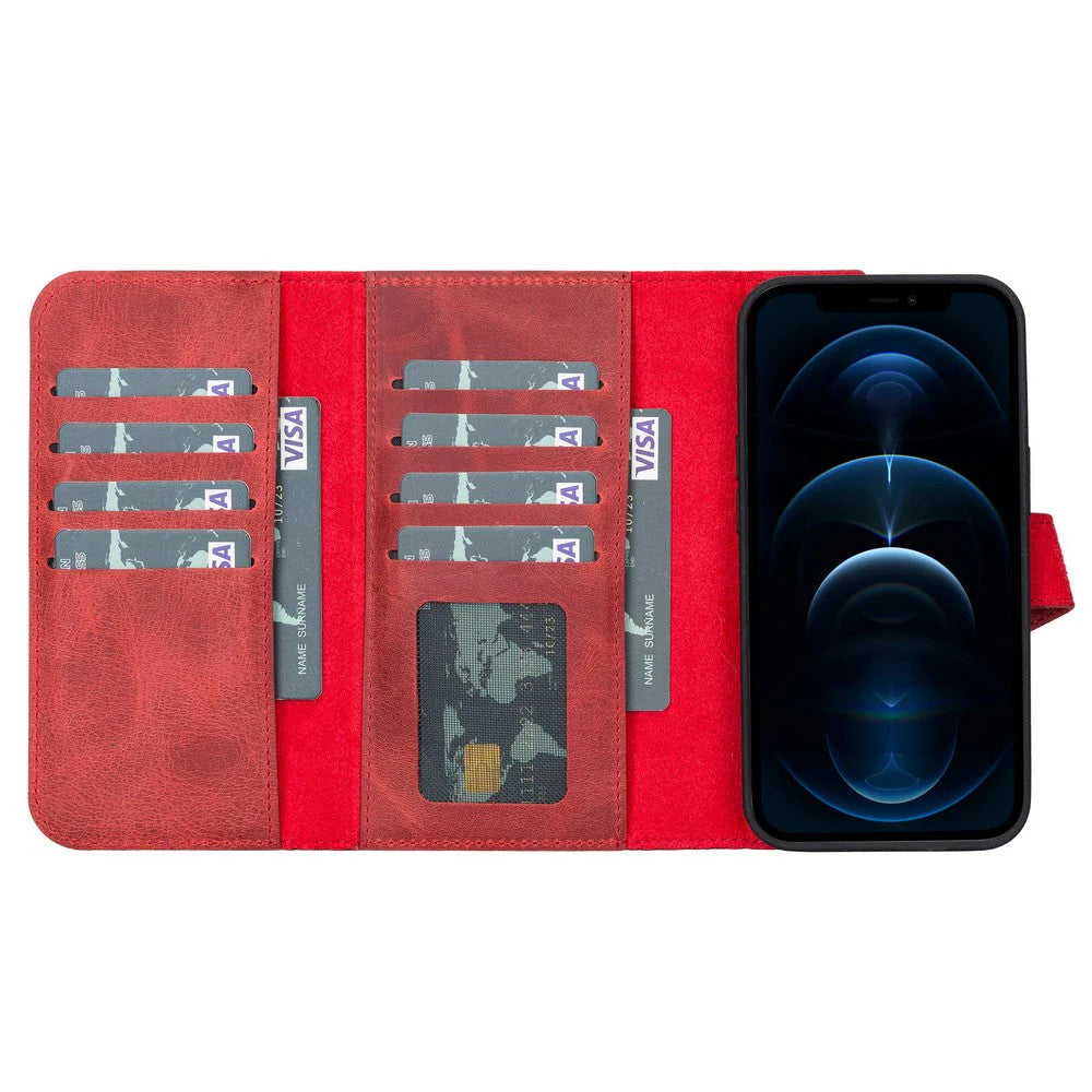 Weihnachtsmann iPhone 13 Pro Leder-Abnehmbare Brieftaschenhülle