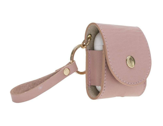 Mai Snap AirPods-Etui (1. und 2. Generation) aus echtem Leder mit Haken