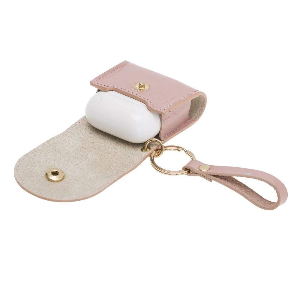 Mai Snap AirPods-Etui (1. und 2. Generation) aus echtem Leder mit Haken