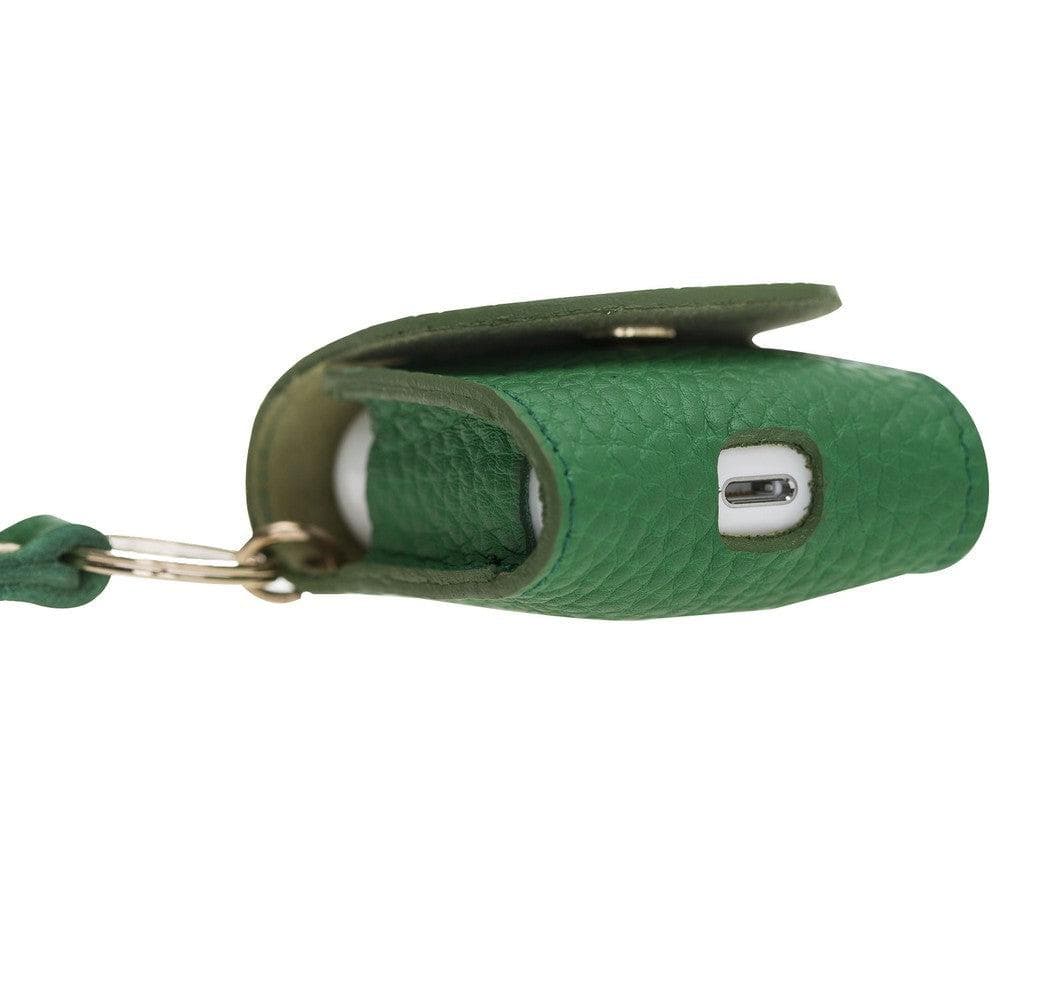 Mai Snap AirPods-Etui (1. und 2. Generation) aus echtem Leder mit Haken