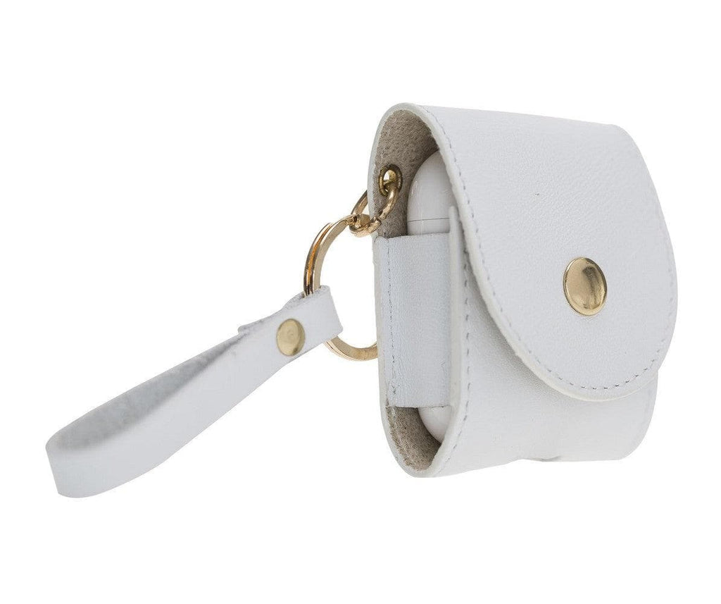 Mai Snap AirPods-Etui (1. und 2. Generation) aus echtem Leder mit Haken