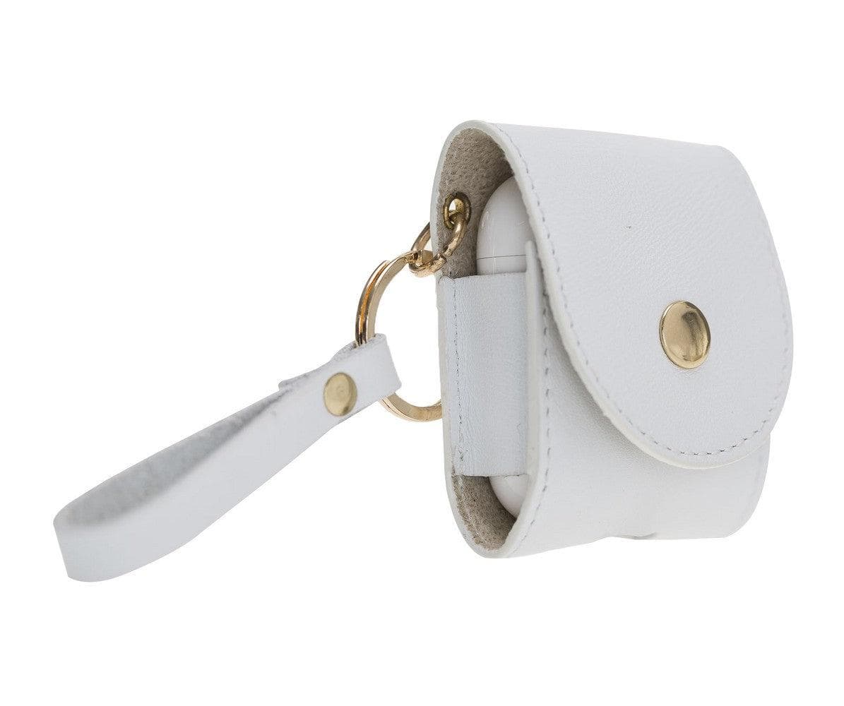 Mai Snap AirPods-Etui (1. und 2. Generation) aus echtem Leder mit Haken