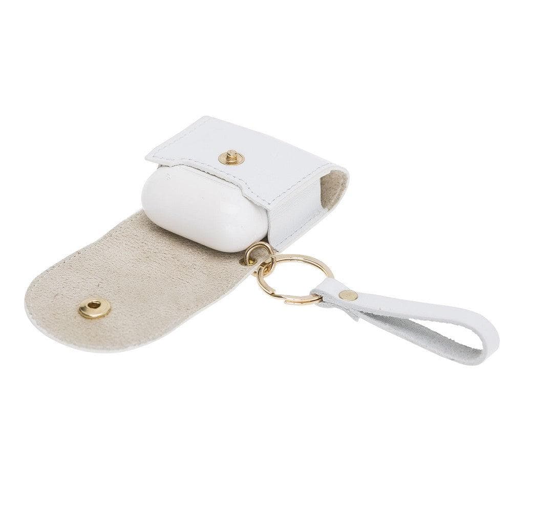 Mai Snap AirPods-Etui (1. und 2. Generation) aus echtem Leder mit Haken