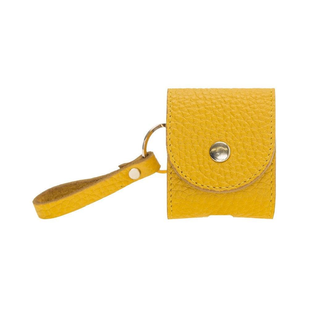 Mai Snap AirPods-Etui (1. und 2. Generation) aus echtem Leder mit Haken
