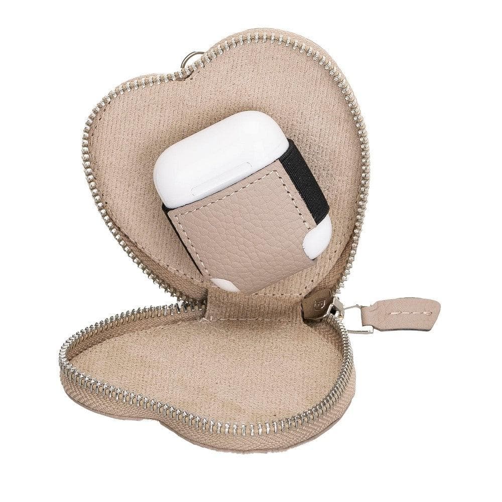 Herzförmige AirPods 1/2 Echtlederhülle