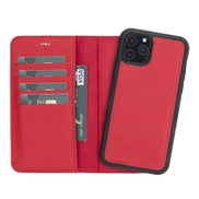 Magic iPhone 11 Serie Abnehmbare Echtleder-Wallet-Hülle - MW