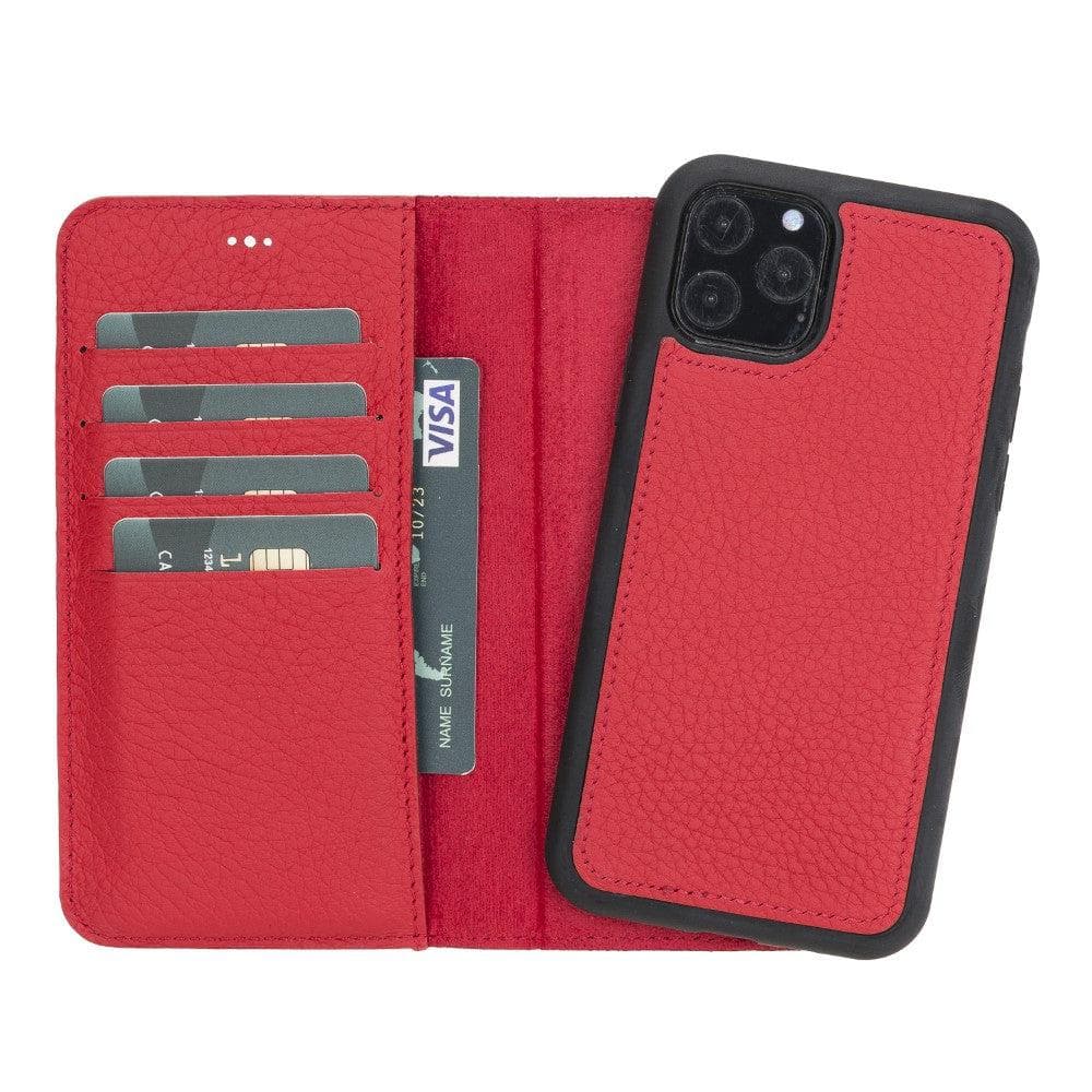Magic iPhone 11 Serie Abnehmbare Echtleder-Wallet-Hülle - MW