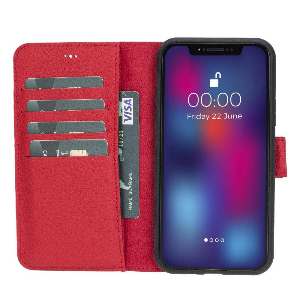 Magic iPhone 11 Serie Abnehmbare Echtleder-Wallet-Hülle - MW