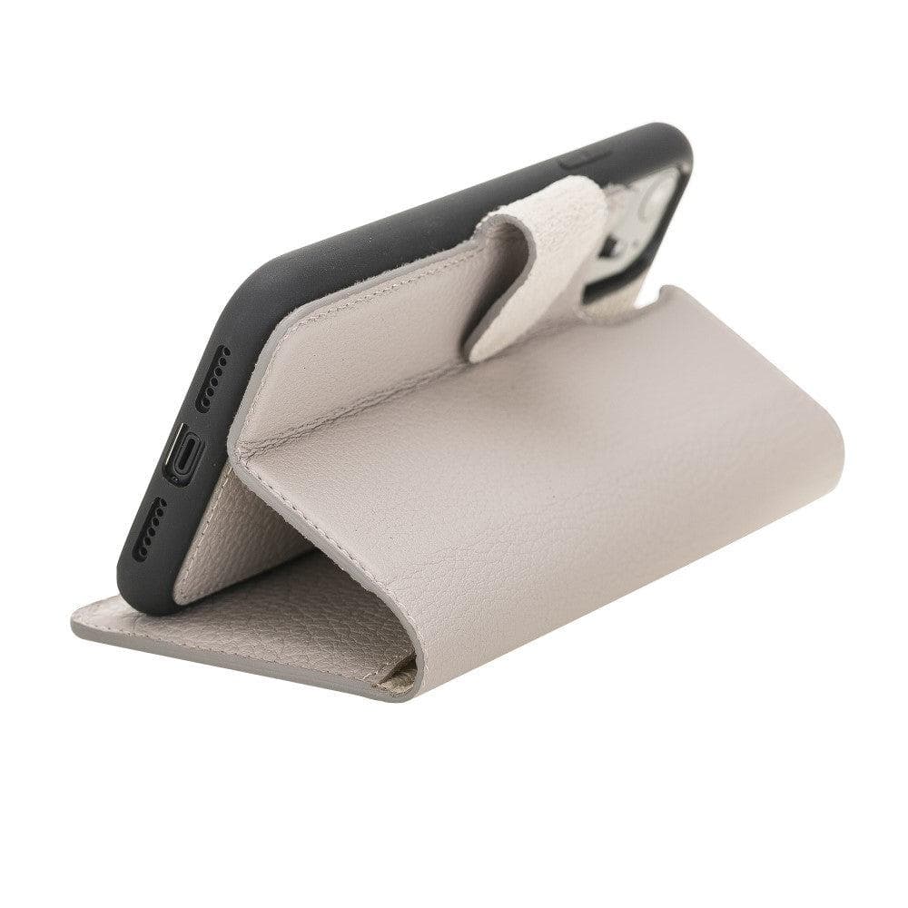 Magic iPhone 11 Serie Abnehmbare Echtleder-Wallet-Hülle - MW