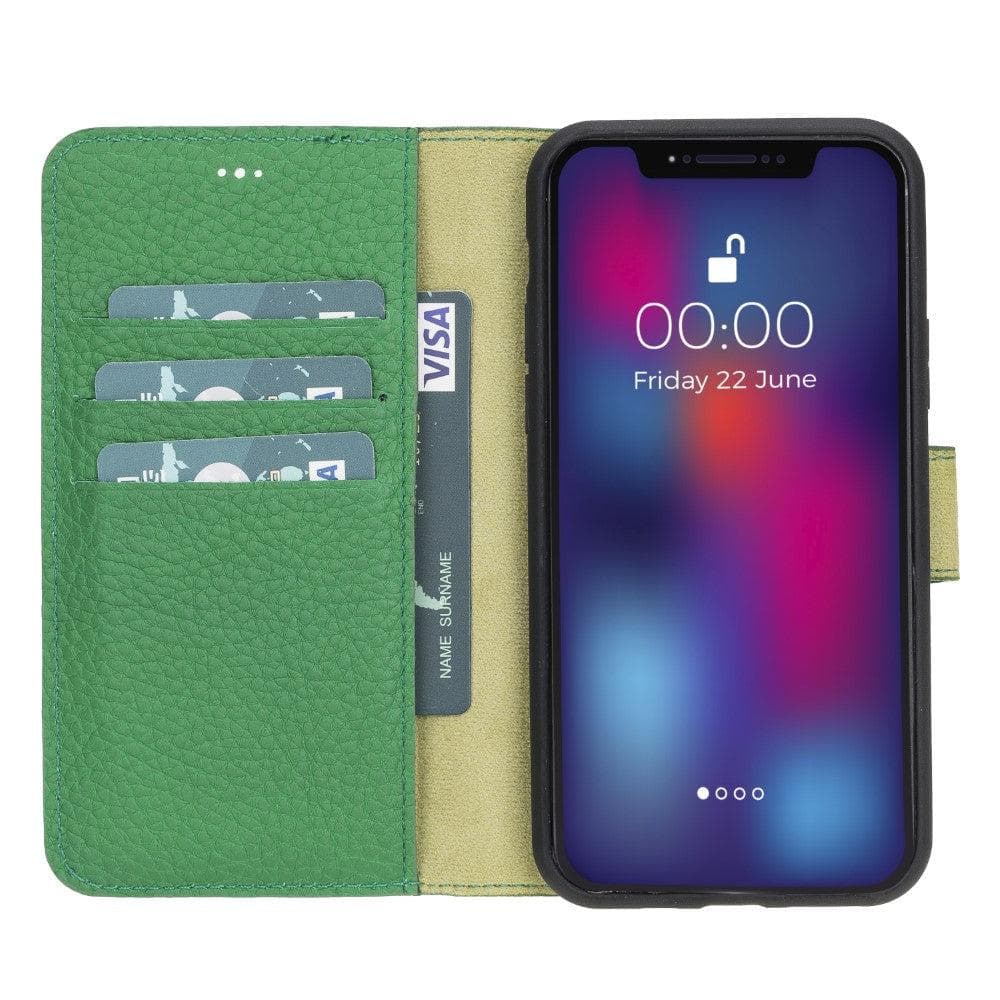 Magic iPhone 11 Serie Abnehmbare Echtleder-Wallet-Hülle - MW