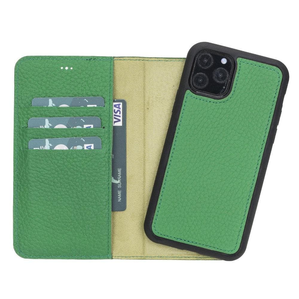 Magic iPhone 11 Serie Abnehmbare Echtleder-Wallet-Hülle - MW