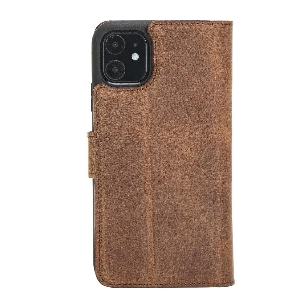 Magic iPhone 11 Serie Abnehmbare Echtleder-Wallet-Hülle - MW