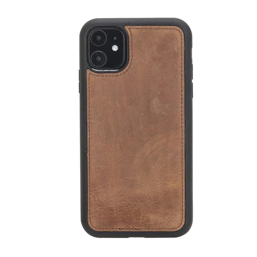 Magic iPhone 11 Serie Abnehmbare Echtleder-Wallet-Hülle - MW