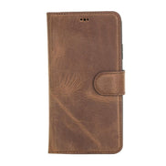 Magic iPhone 11 Serie Abnehmbare Echtleder-Wallet-Hülle - MW