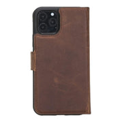 Magic iPhone 11 Serie Abnehmbare Echtleder-Wallet-Hülle - MW