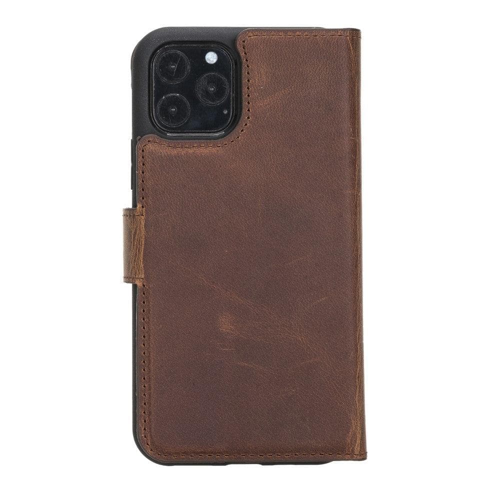 Magic iPhone 11 Serie Abnehmbare Echtleder-Wallet-Hülle - MW
