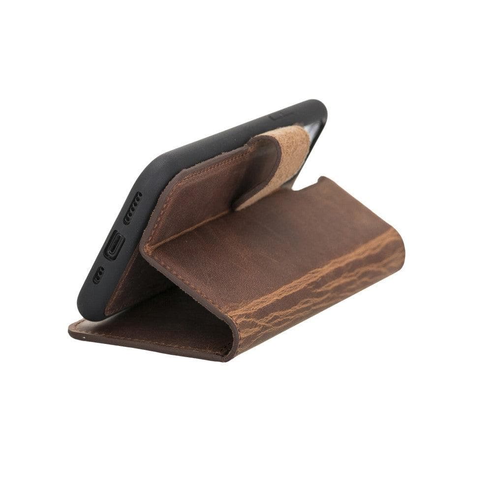 Magic iPhone 11 Serie Abnehmbare Echtleder-Wallet-Hülle - MW