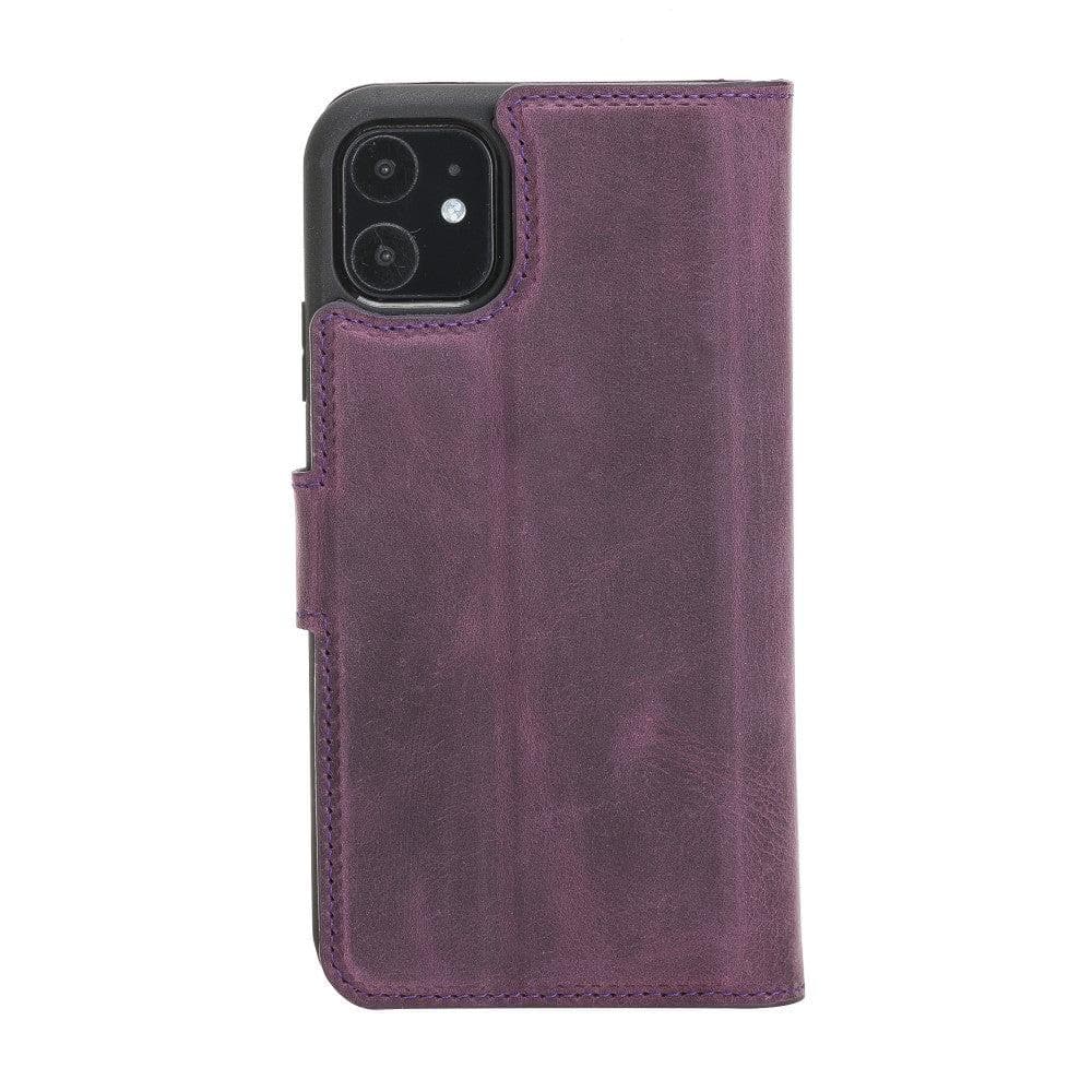 Magic iPhone 11 Serie Abnehmbare Echtleder-Wallet-Hülle - MW